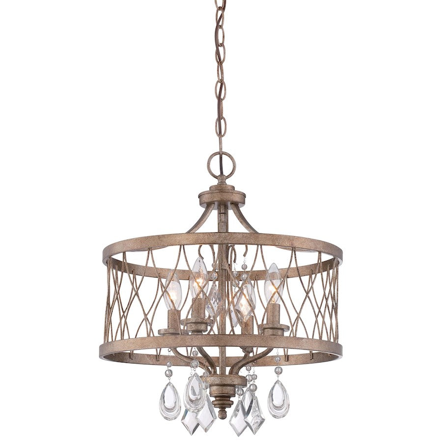 Minka Lavery West Liberty 4 Light Mini Chandelier Convertible, Gold