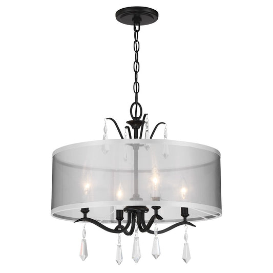 Minka Lavery Laurel Estate 4 Light 20" Semi Flush, Coal - 4443-66A