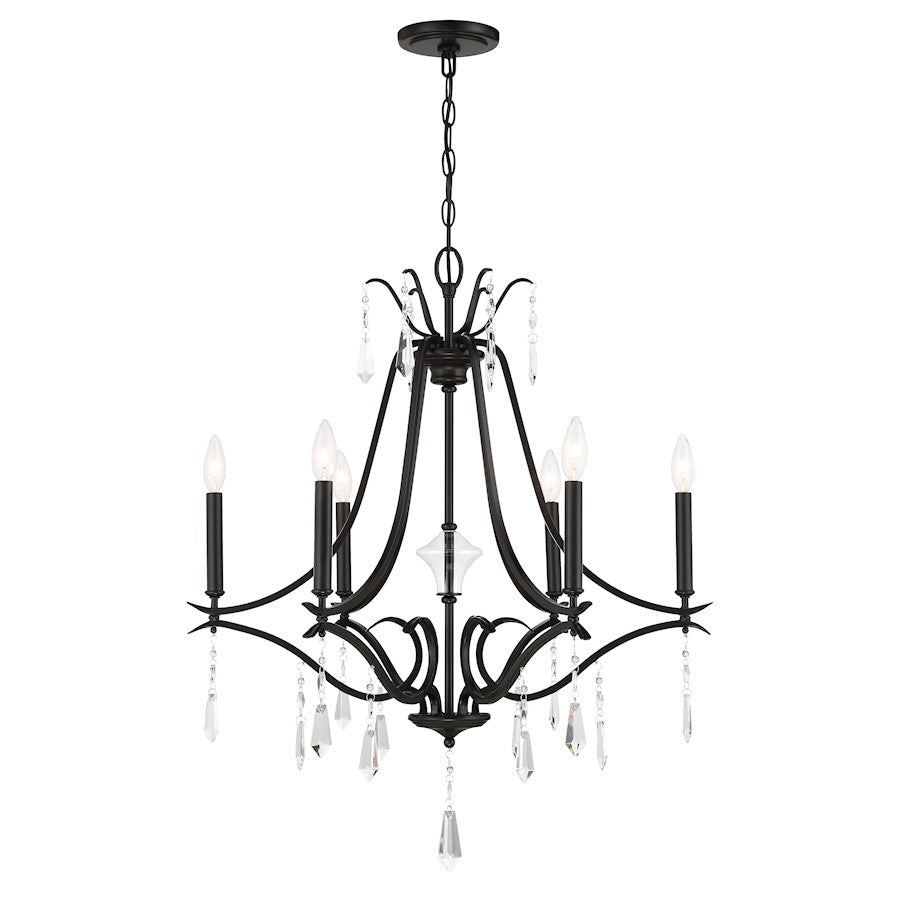 Minka Lavery Laurel Estate 6 Light Chandelier, Coal - 4446-66A