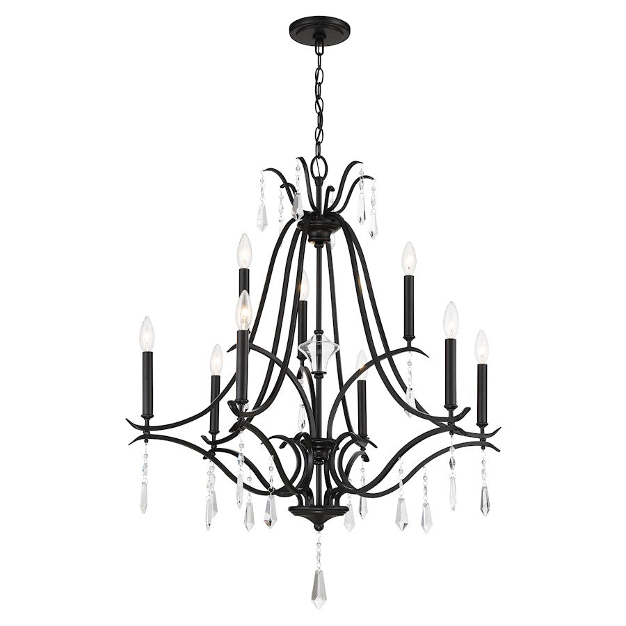 Minka Lavery Laurel Estate 9 Light Chandelier, Coal - 4449-66A