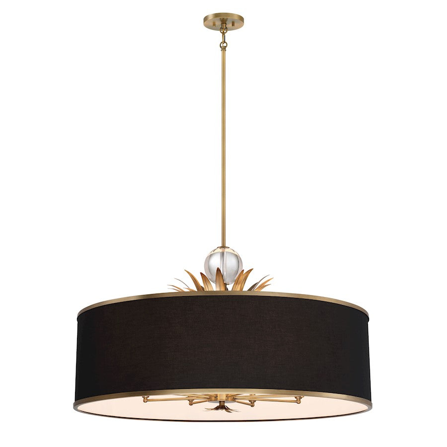 Minka Lavery Caprio 8 Light Pendant, Natural Brushed Brass - 4588-672