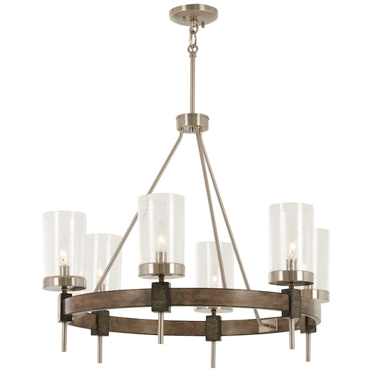 Minka Lavery Safra 4-Light 28" Harvard Court Bronze/Natural Pendant - 4636-106