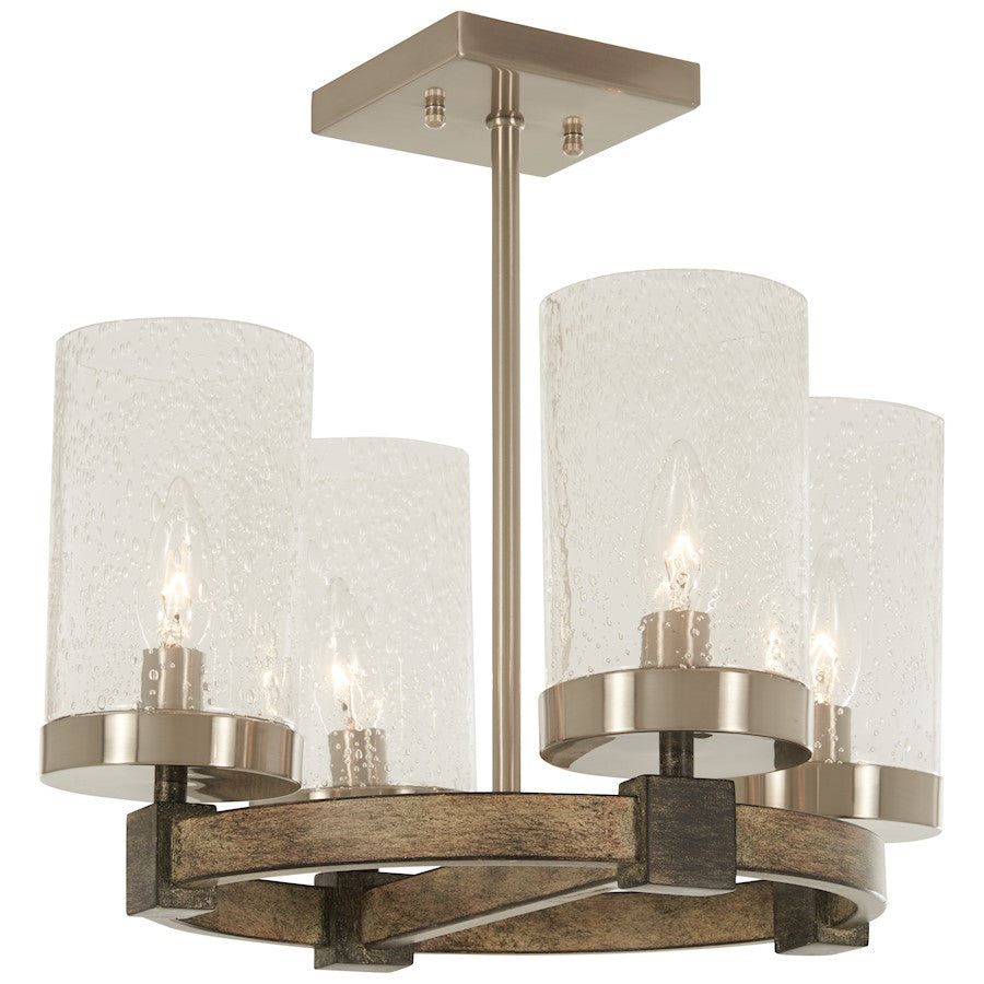 Minka Lavery Safra 5-Light Harvard Court Bronze/Natural Chandelier - 4637-106