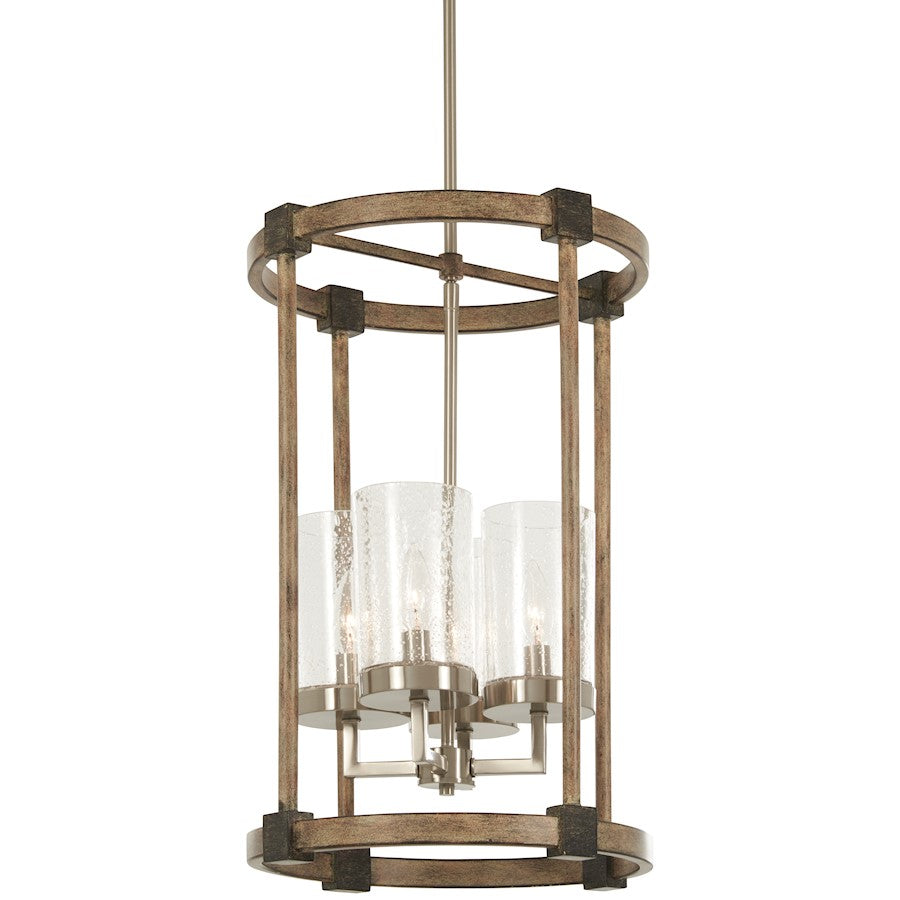 Minka Lavery Tyson's Gate 6-Light Brushed Nickel/Shale Wood Island - 4640-106