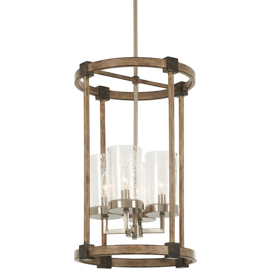 Minka Lavery Tyson's Gate 6-Light Brushed Nickel/Shale Wood Island - 4640-106