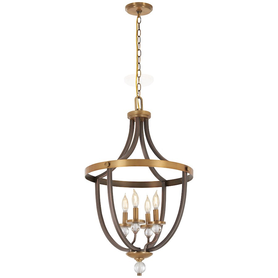 Minka Lavery Posh Horizon 4-Light Sand Black with Gold Leaf Island - 4734-113