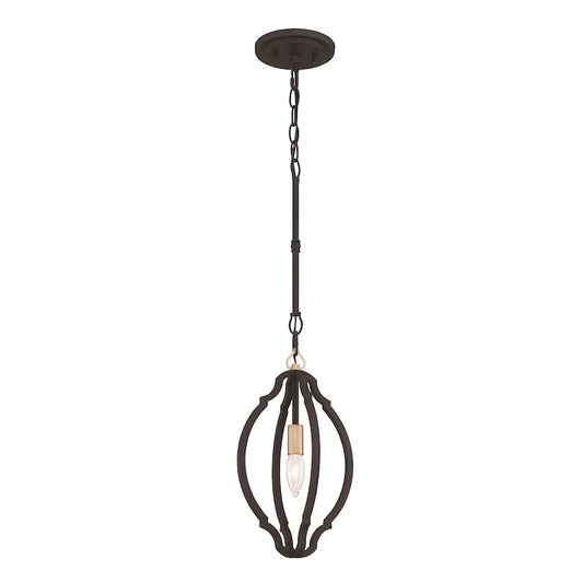 Minka Lavery Wyndmere 1 Light Pendant, Sand Coal/Gold - 4851-686