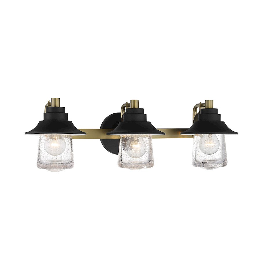 Minka Lavery Westfeild Manor 3 Light Bath, Sand Coal With Soft Brass - 4893-685