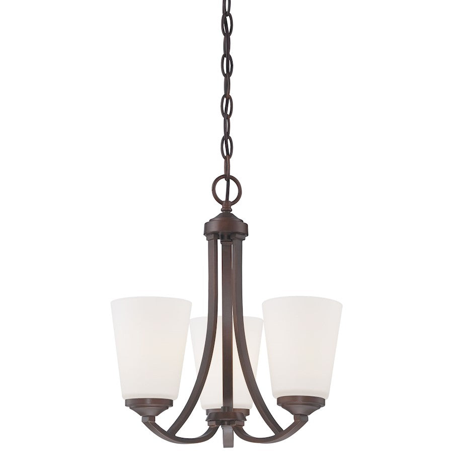 Minka Lavery Overland Park 3 Light Mini Chandelier, Bronze - 4963-284