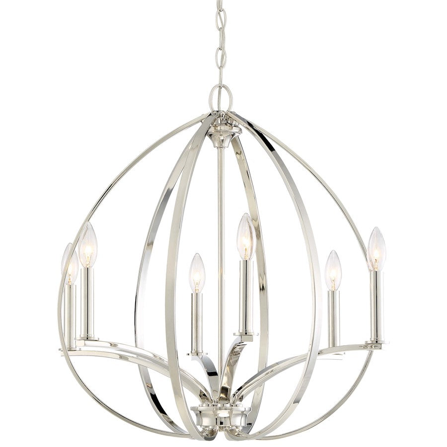 Tilbury Chandelier Polished Nickel