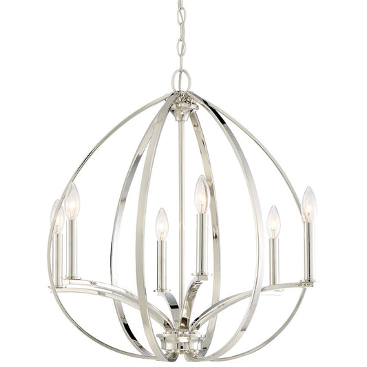 Tilbury Chandelier Polished Nickel