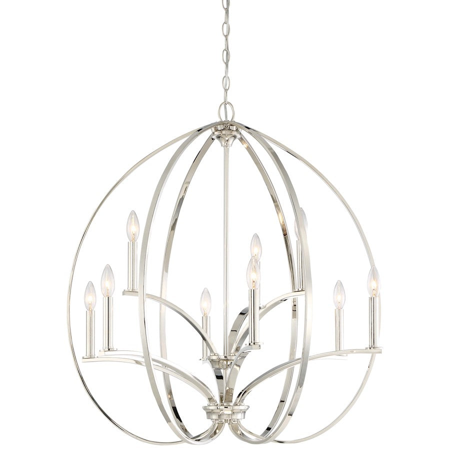 Tilbury Chandelier Polished Nickel