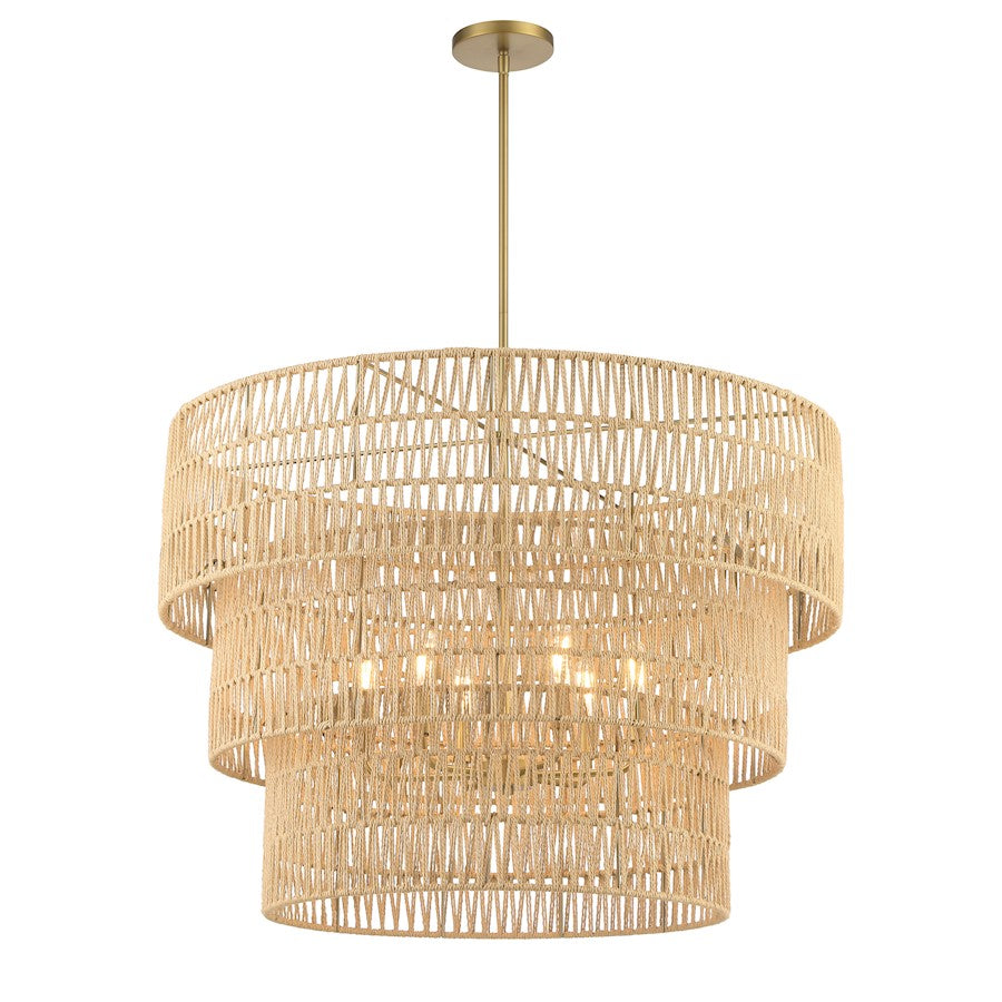 Minka Lavery Bungalow Heaven 6 Light Pendant, Soft Brass - 5046-695