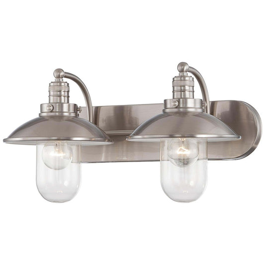 Bathroom Wall Sconce, Brushed Nickel