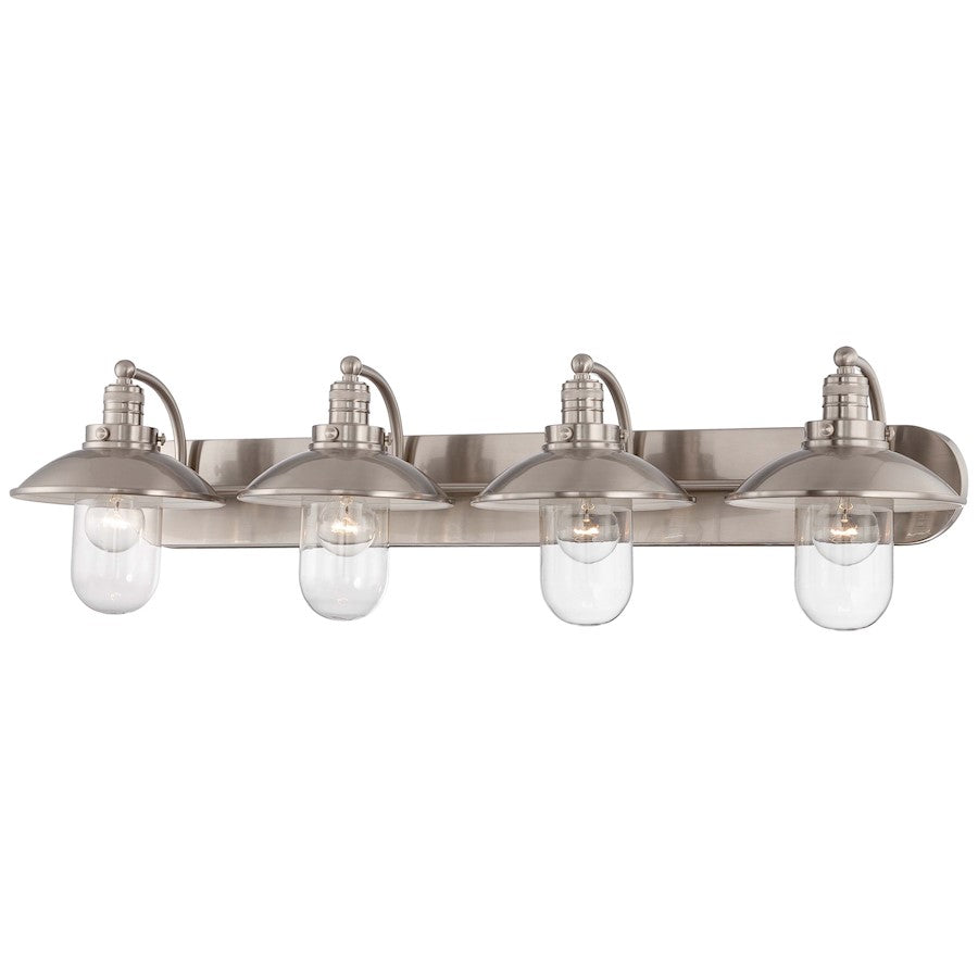 Bathroom Wall Sconce, Brushed Nickel