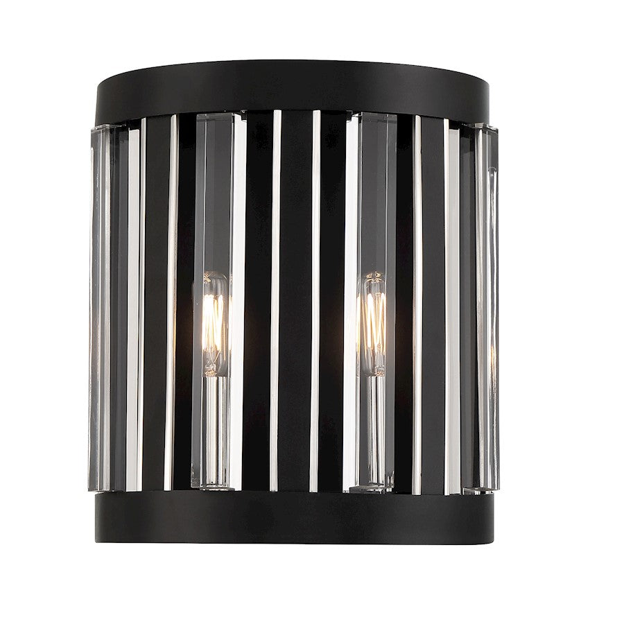 Minka Lavery Majestic Splendor 2 Light Wall Sconce, Sand Coal/Nickel - 5498-729