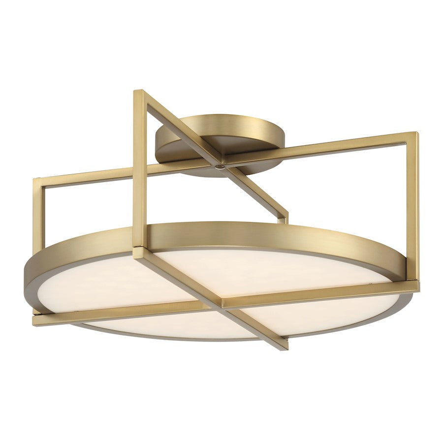 Minka Lavery Boada 8" LED Semi Flush Mount, Soft Brass - 5615-695-L