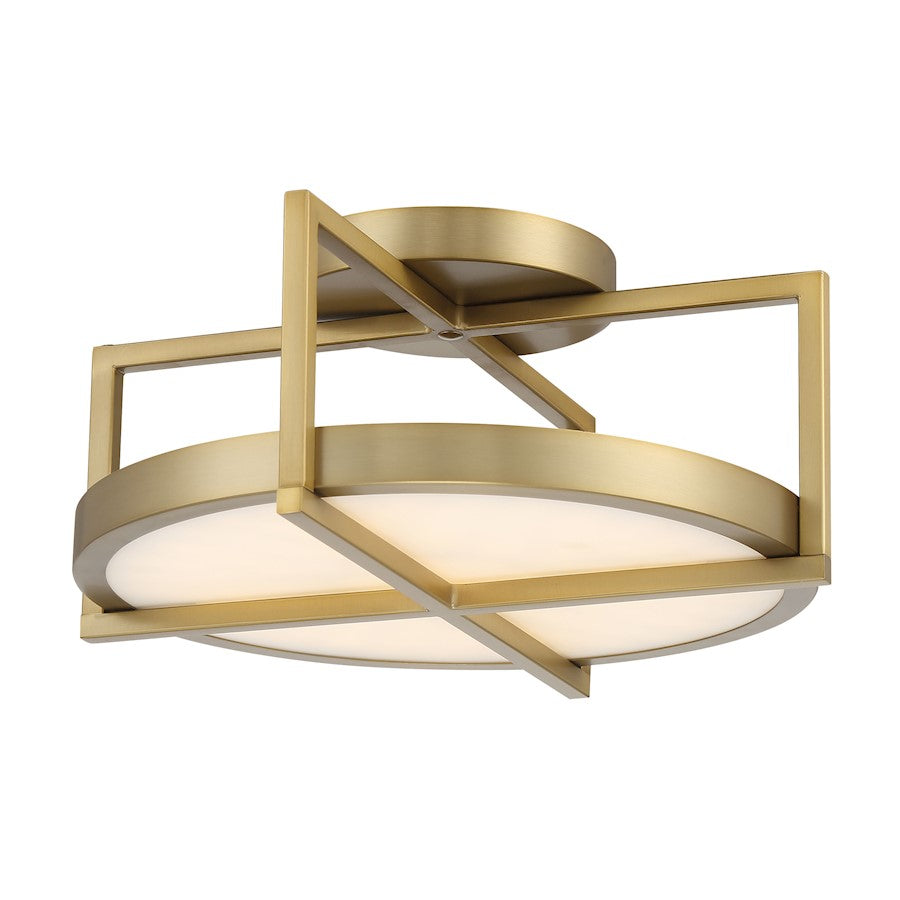 Minka Lavery Boada 7" LED Semi Flush Mount, Soft Brass - 5616-695-L