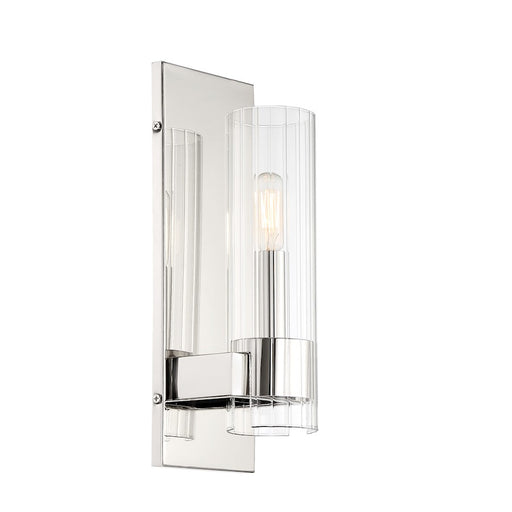 Minka Lavery Vernon Place 1 Light Wall Sconce, Chrome/Clear Ribbed - 5891-77