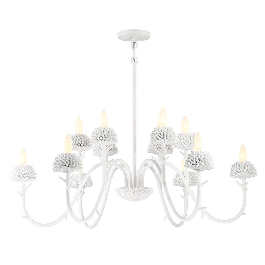 Minka Lavery North Folk 12 Light Two Tier Chandelier, Sand White - 5908-655