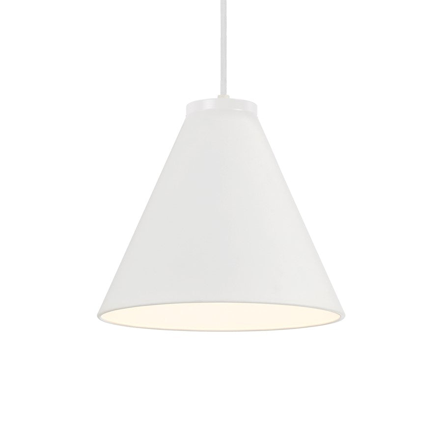 Minka Lavery Vantage 1 Light 10" Pendant, White - 6201-44