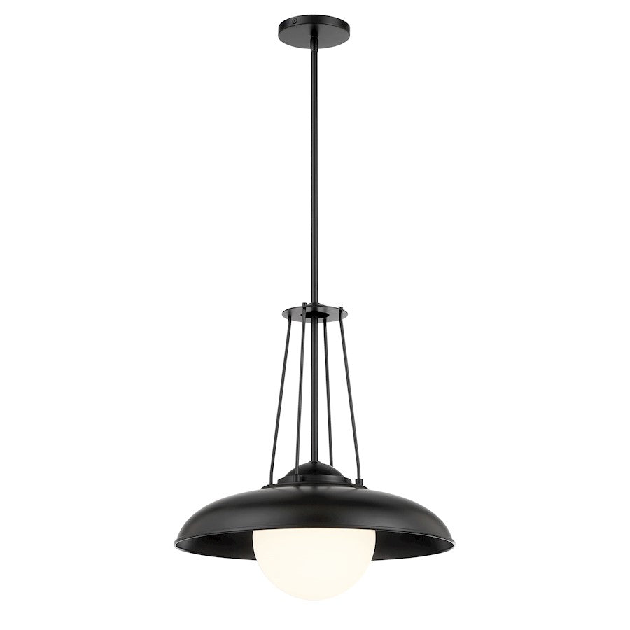 Minka Lavery Schooner Ridge 1 Light 18" Pendant, Coal - 6406-66A