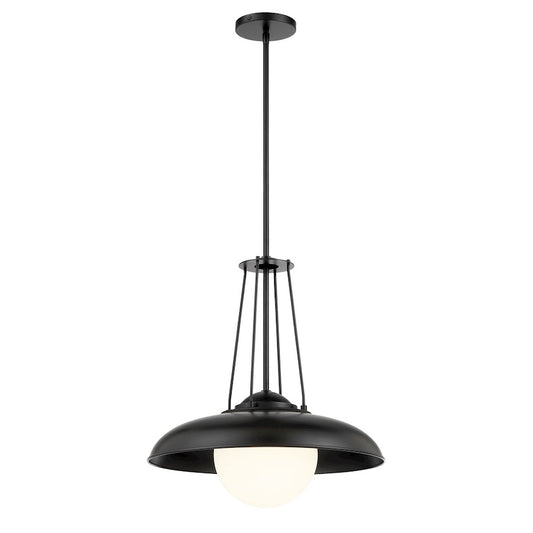 Minka Lavery Schooner Ridge 1 Light 18" Pendant, Coal - 6406-66A