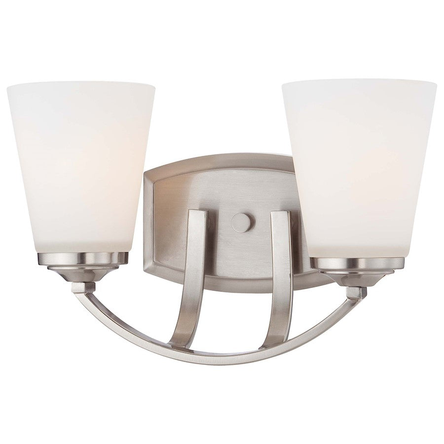 Bathroom Wall Sconce, Brushed Nickel