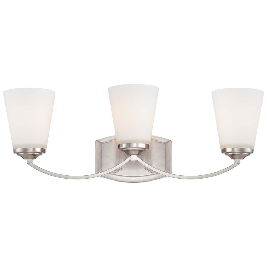 Bathroom Wall Sconce, Brushed Nickel