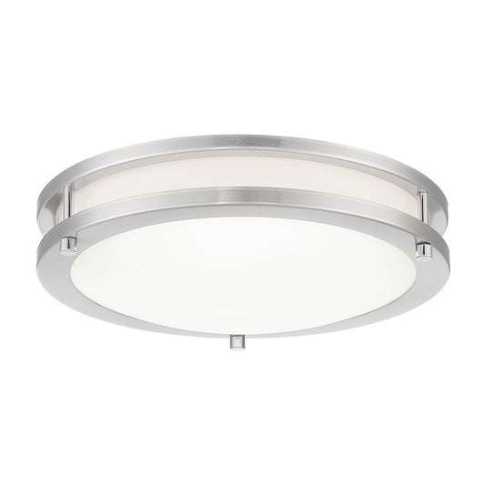 Minka Lavery LED 11.75" Flush Mount, Brushed Nickel/White - 712-84-L