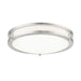 Minka Lavery LED 15.75" Flush Mount, Brushed Nickel/White - 716-84-L