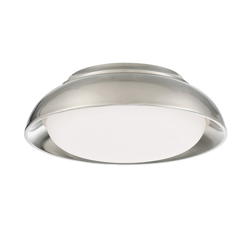 Minka Lavery LED 12" Flush Mount, Brushed Nickel/White - 718-84-L