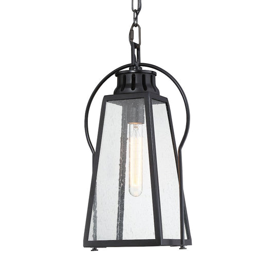 Minka Lavery Halder Bridge 1 Light Outdoor Chain Hung, Matte Black