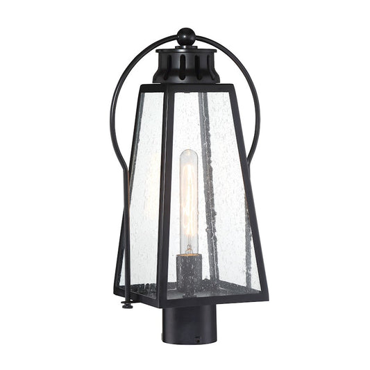 Minka Lavery Halder Bridge 1 Light Outdoor Post Mount, Matte Black