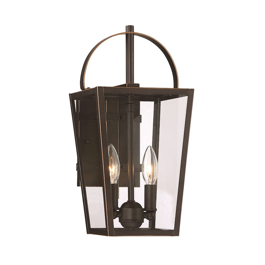 Minka Lavery Rangeline 2 Light Outdoor Wall Mount, Bronze/Gold - 72722-143C