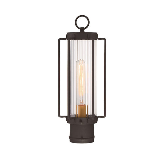 Minka Lavery Avonlea 1 Light Outdoor Post Mount, Coal /Gold - 72736-66G