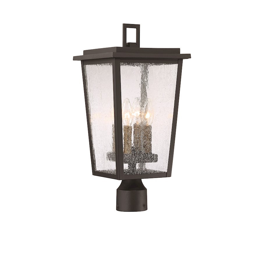 Minka Lavery Cantebury 4 Light Outdoor Post Mount, Coal /Gold - 72756-66G