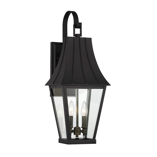 Great Outdoors Chateau Grande 2 Light Outdoor Wall Sconce, Coal/Gold - 72782-66G