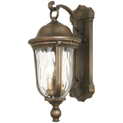 Great Outdoors Havenwood 3 Light Wall Mount, Bronze/ Silver/Clear - 73243-748