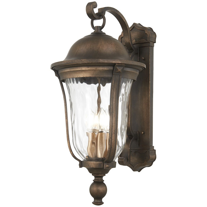 Great Outdoors Havenwood 4 Light Wall Mount, Bronze/ Silver/Clear - 73244-748