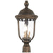 Great Outdoors Havenwood 3 Light Post Mount, Bronze/ Silver/Clear - 73248-748