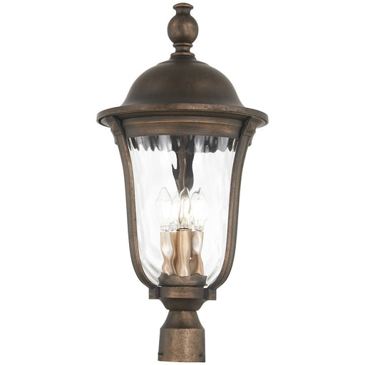 Great Outdoors Havenwood 4 Light Post Mount, Bronze/ Silver/Clear - 73249-748