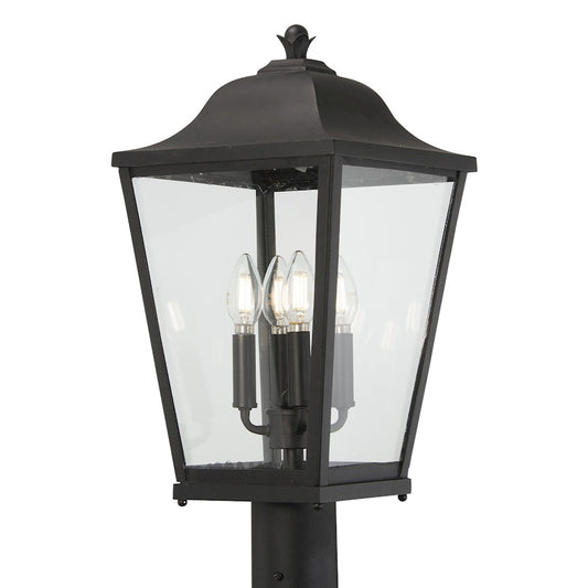 Minka Lavery Savannah 4 Light 10" Outdoor Post Mount, Sand Coal - 73285-66