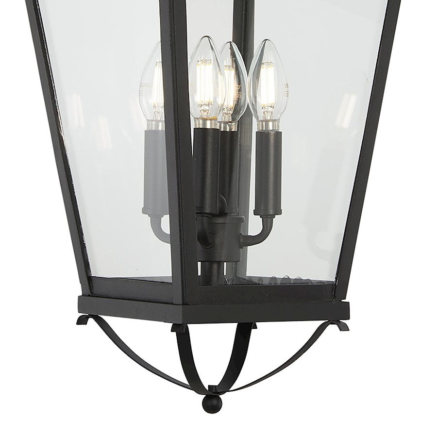 Minka Lavery Savannah 4 Light Outdoor Chain Hung Lantern, Sand Coal