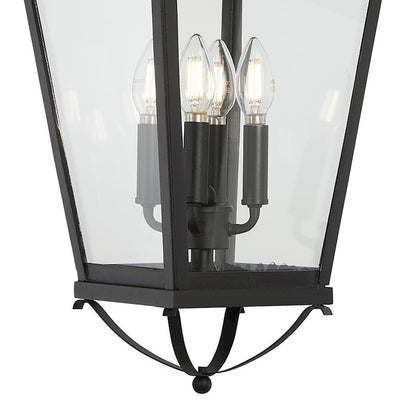 Minka Lavery Savannah 4 Light Outdoor Chain Hung Lantern, Sand Coal