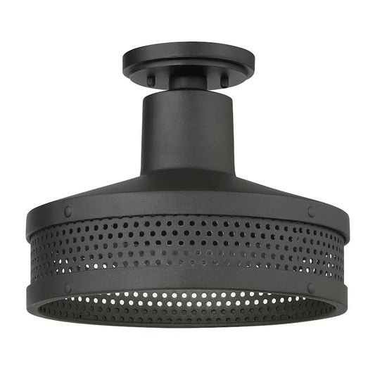 Minka Lavery Abalone Point 1Lt Outdoor Flush Mount, Coal - 73312-66