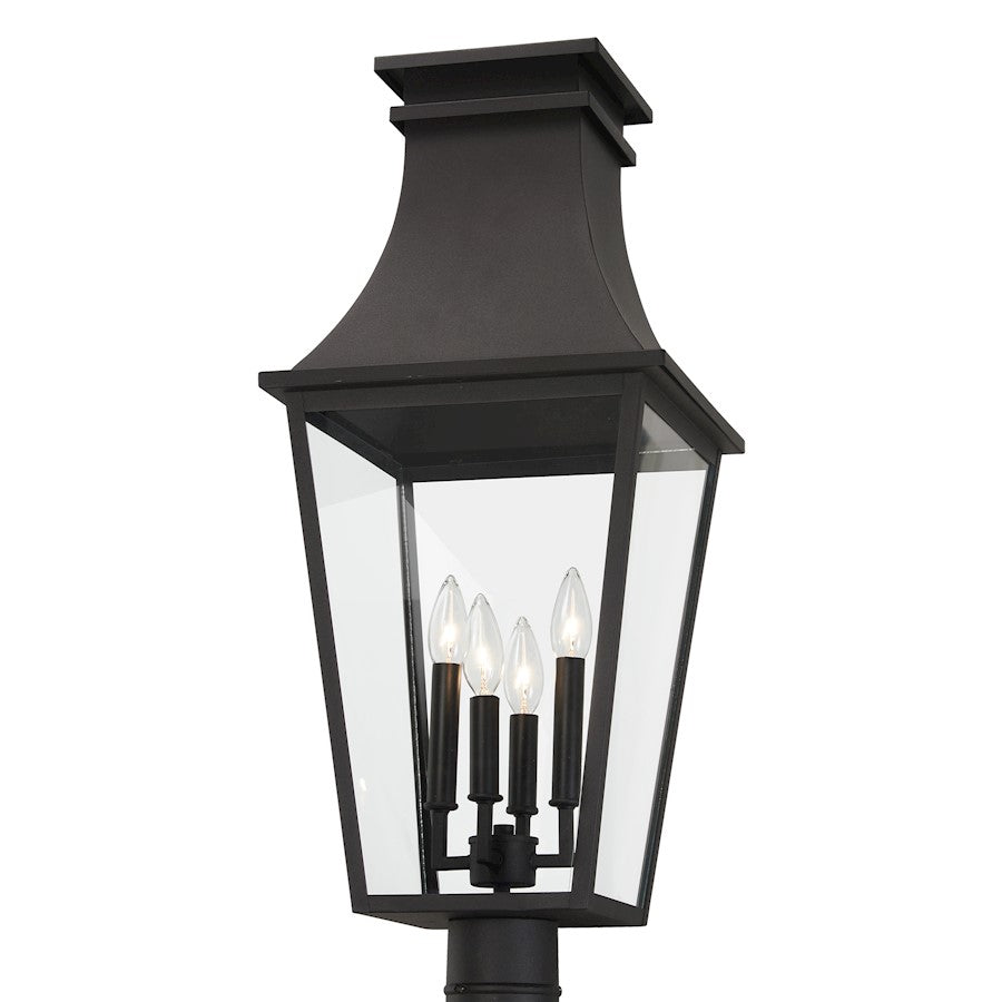 Minka Lavery Gloucester 4 Light Outdoor Post Mount, Sand Coal