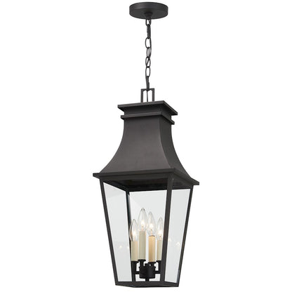 Minka Lavery Gloucester 4 Light Outdoor Chain Hung Lantern, Sand Coal