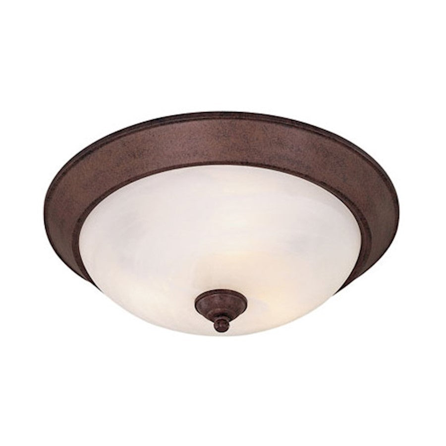 Minka Lavery 3 Light Flush Mount, Antique Bronze - 893-91-PL