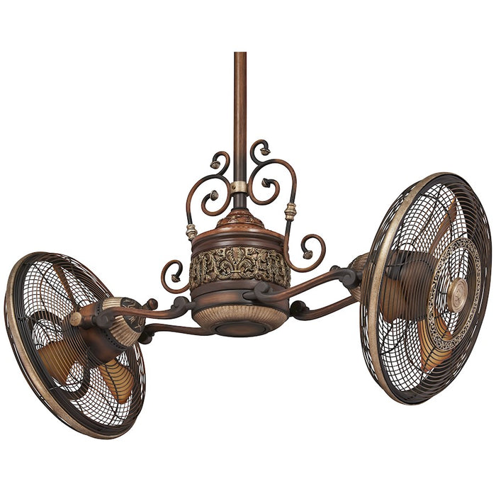 Minka Aire Traditional Gyro LED 42" Ceiling Fan, Belcaro Walnut - F502L-BCW
